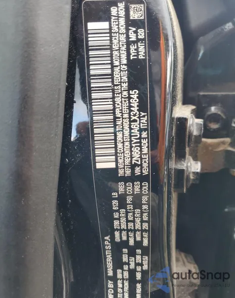 2020 Maserati Levante S from USA, damaged, VIN ZN661YUA6LX344645